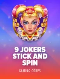 9 jokers stick and spin logo